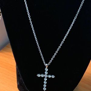 White  Gold Cross 14k gold filled